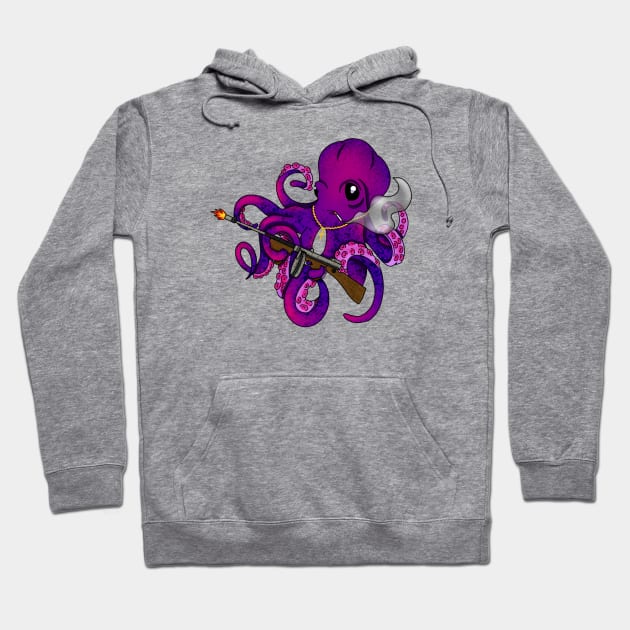 Gangster octopus Hoodie by PinkAlienCreations